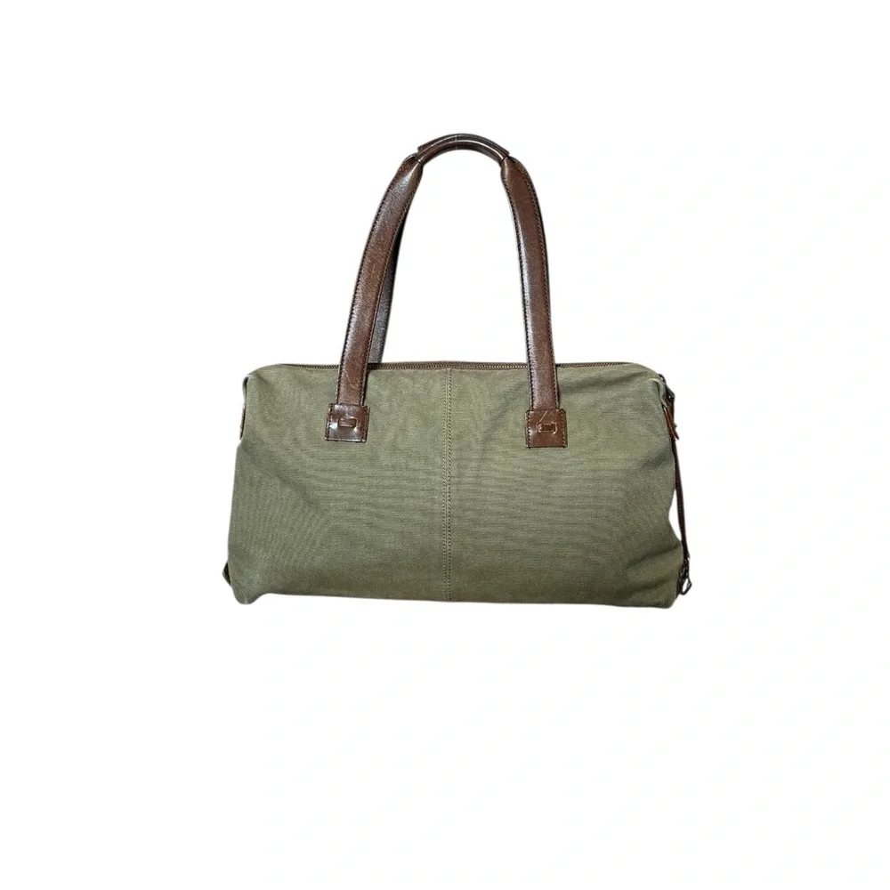 Vintage Y2K Gucci Tom Ford Canvas Cargo Shoulder Leather Utility Bag - Picture 3 of 10